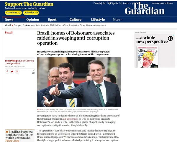 Operação que tem Queiroz como alvo repercute na imprensa mundial