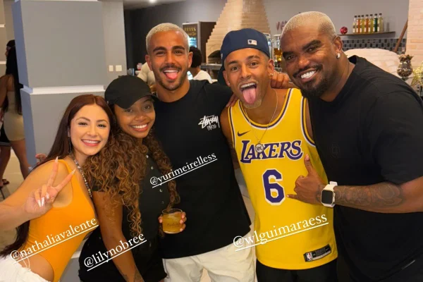 Foto colorida de Nathália Valente, Lily Nobre, Yuri Meirelles, WL e Tonzão - Metrópoles