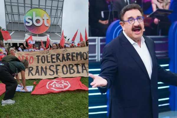 “Não vamos tolerar”, diz MTST em ação contra Ratinho na sede do SBT