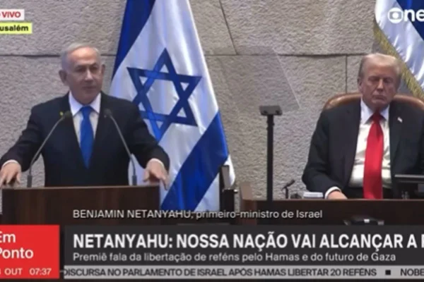 Transmissão ao vivo da Globonews deixa vazar crítica a Netanyahu