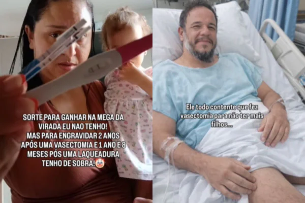 A psicóloga Joyce Oliveira viralizou nas redes sociais ao revelar gravidez após laqueadura e vasectomia do marido. Nono bebê é uma menina - Metrópoles