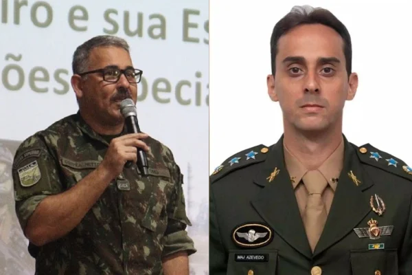 Foto colorida de réus do núcleo 3 da trama golpista, "kids pretos". na esquerda, Bernardo Romão Correa Neto, e na direita, Rodrigo Bezerra de Azevedo