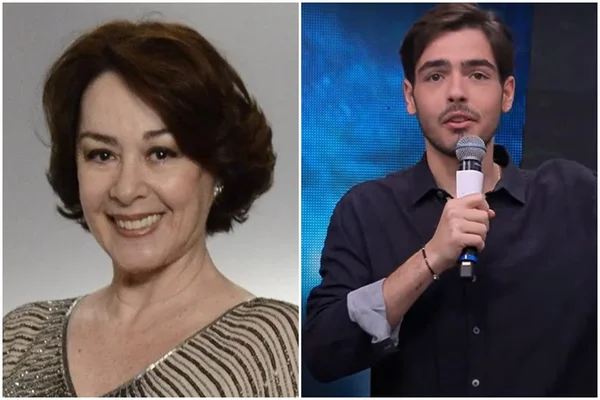 Nívea Maria pede beijo de João Guilherme, filho de Faustão, ao vivo