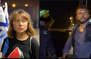 Greta e Thiago quando chegaram a Israel, em junho de 2025