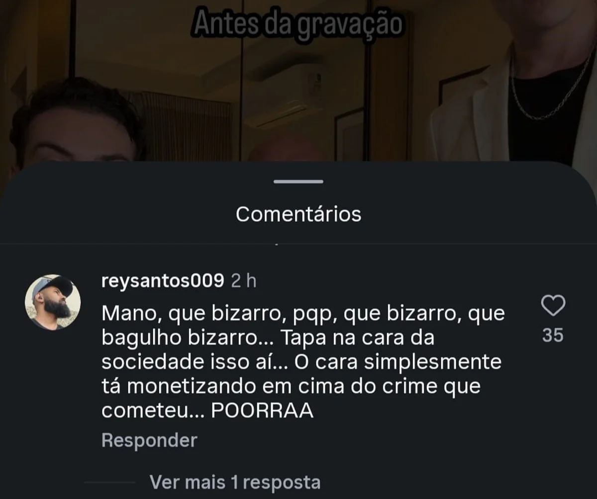 Cristian Cravinhos foi criticado na web Cristian Cravinhos foi criticado na web