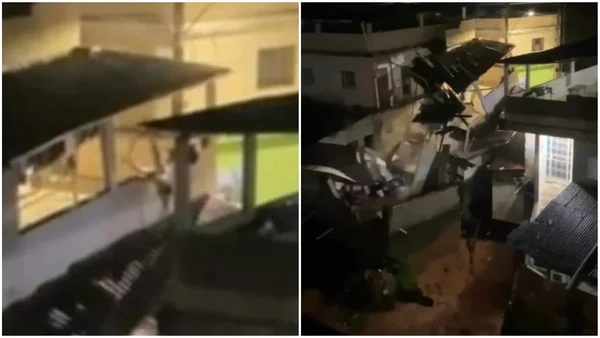 Vídeo: jovem pula de sacada momentos antes de casa desabar em Minas