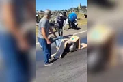Óleo na pista derruba motociclista na Pampulha