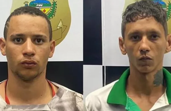Dhonatas Alves dos Santos e Wesley Lucas Rodrigues da Silva, foram presos suspeitos de matar a facadas Nayhan Leite Oliveira, em Goiânia, Goiás