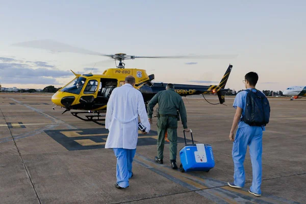 Vídeo: helicóptero do Detran transporta coração doado a jovem do DF