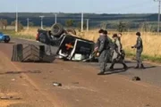 Viatura da Rotam onde sargento que morreu estava Viatura da Rotam onde sargento que morreu estava