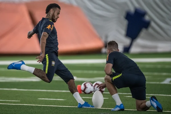 Por chuva, Seleção Brasileira treina em gramado coberto em Miami