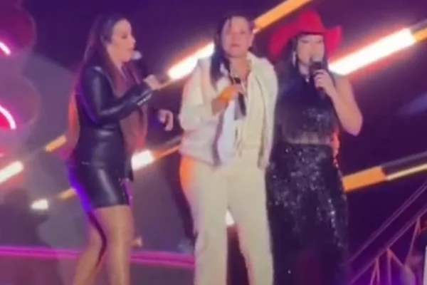 Frame de vídeo com Dona Ruth, Maiara e Maraísa - Metrópoles