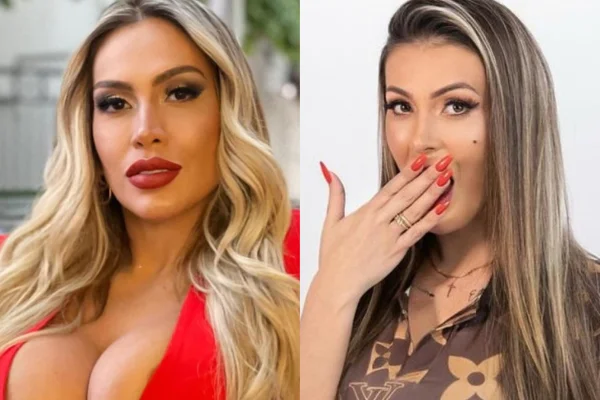 Montagem feita a partir de fotos das redes sociais de Juju Ferrari e Andressa Urach - Metrópoles