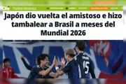 "Japão virou o jogo amistoso e abalou o Brasil meses antes da Copa do Mundo de 2026", diz o Olé, da Argentina.