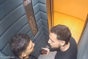 Igor Peretto e Mario Vitorino conversam no elevador antes da morte de Igor