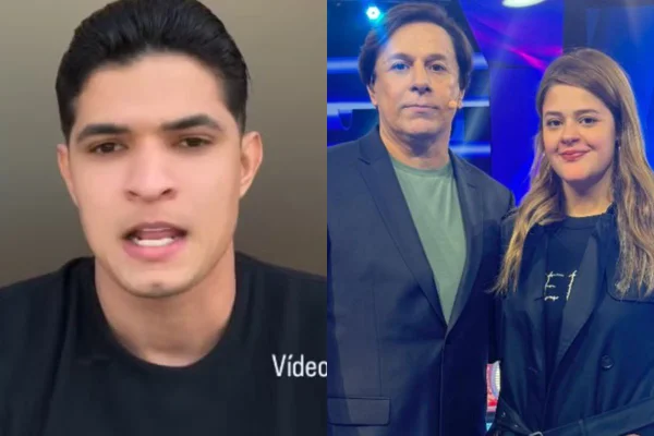 Montagem colorida do cantor Cristiano Deyvid e Tom Cavalcante com a filha Maria Cavalcante - Metrópoles