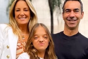Ticiane Pinheiro com o marido, Cesar Tralli e a filha, Rafaella Justus