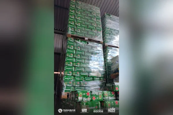PM de SP apreende cervejas Heineken roubadas avaliadas em R$ 252 mil