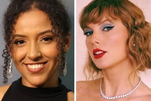 Montagem feita a partir de fotos das redes sociais de Ana Benevides e Taylor Swift - Metrópoles