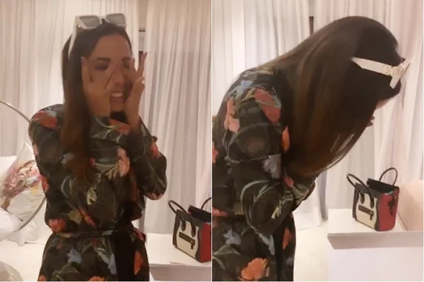 Anitta chora ao mostrar presente de aniversário em festa. Veja vídeos