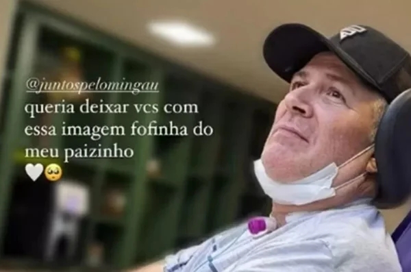 Foto de Mingau postada pela filha dele, Isabela Aglio
