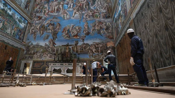 imagem colorida capela sistina