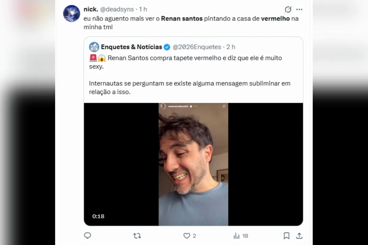 Após cortinas, Renan elogia tapete vermelho e web enxerga apoio a Lula - imagem 2 Após cortinas, Renan elogia tapete vermelho e web enxerga apoio a Lula - imagem 2