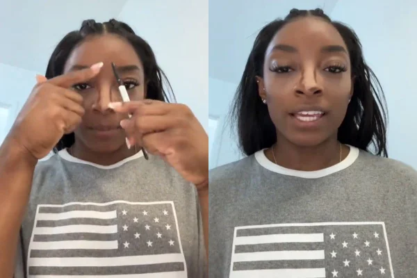 Simone Biles tem reação “engraçada” com baby botox; veja como foi
