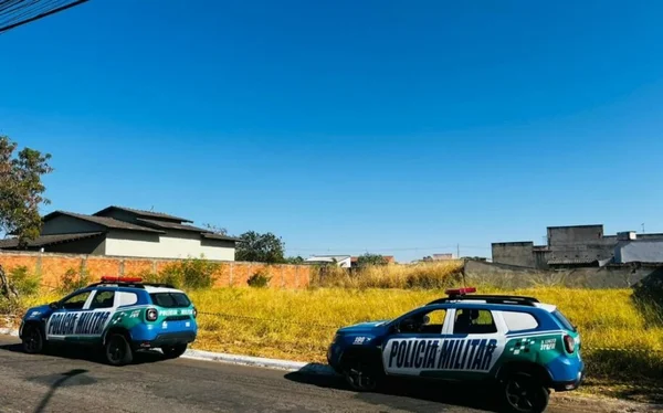 imagem colorida corpo de militar lote baldio goiania