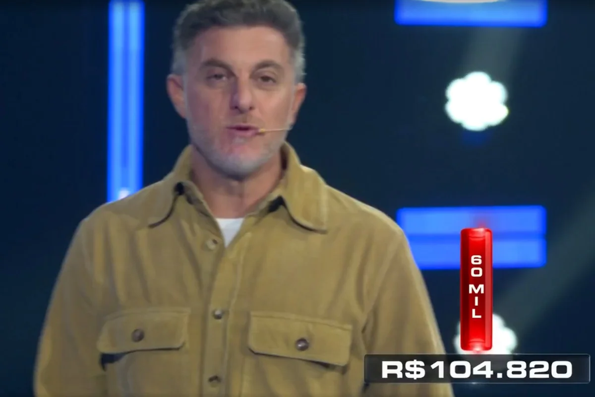 Luciano Huck no The Wall grado do Domingão com Huck