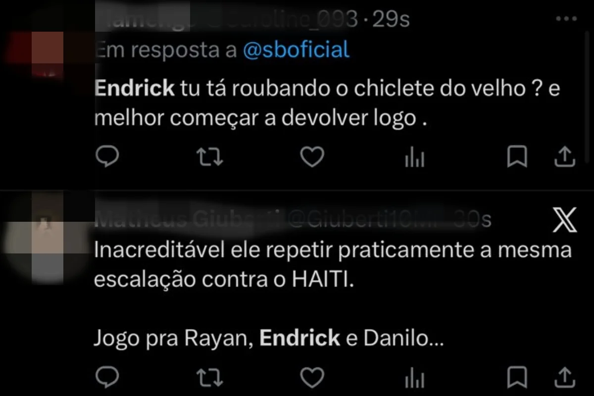 Brasil x Haiti: Ancelotti deixa Endrick no banco e vira piada na web - imagem 4 Brasil x Haiti: Ancelotti deixa Endrick no banco e vira piada na web - imagem 4