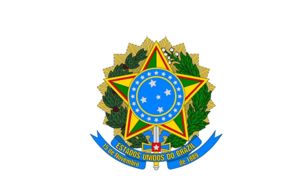 O brasão da carta original de Flávio Bolsonaro com "Estados Unidos do Brazil" O brasão da carta original de Flávio Bolsonaro com "Estados Unidos do Brazil"