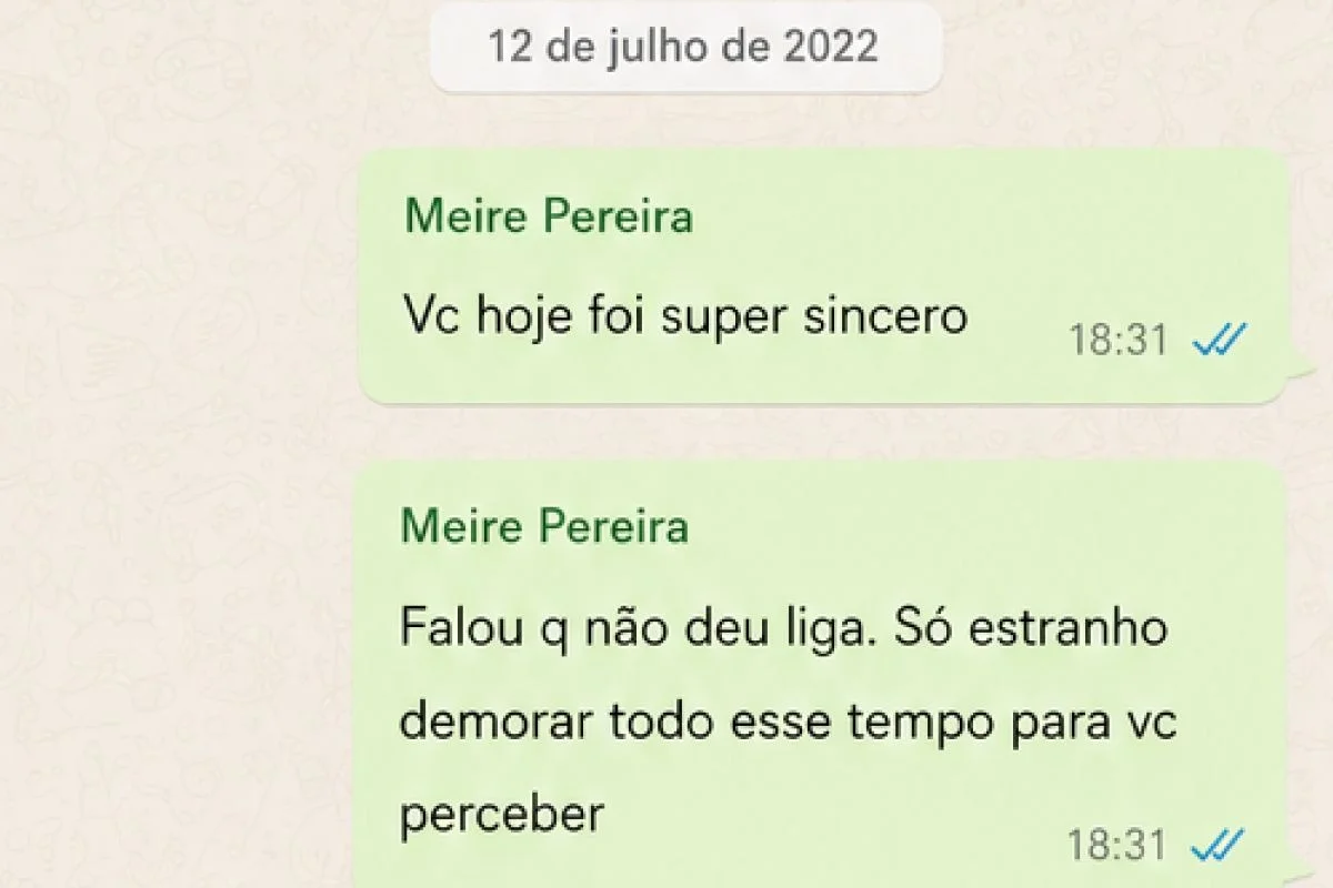 Trechos de conversas entre Meire Pereira e Marcos José Gomes Corrêa Trechos de conversas entre Meire Pereira e Marcos José Gomes Corrêa