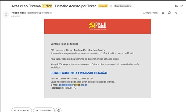 Após Flávio no Missão, suspeitos tentaram filiar Renan ao PCdoB - destaque galeria Após Flávio no Missão, suspeitos tentaram filiar Renan ao PCdoB - destaque galeria