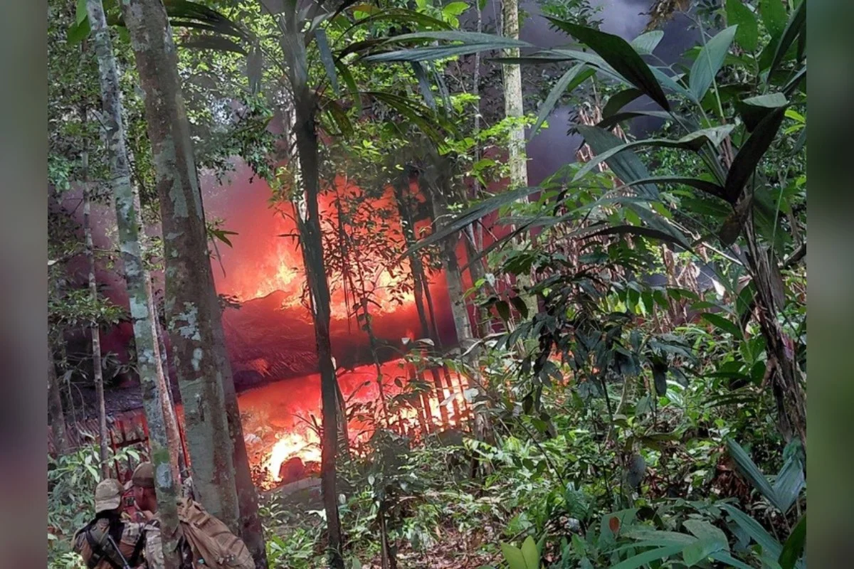 Os laboratórios clandestinos foram destruídos Os laboratórios clandestinos foram destruídos