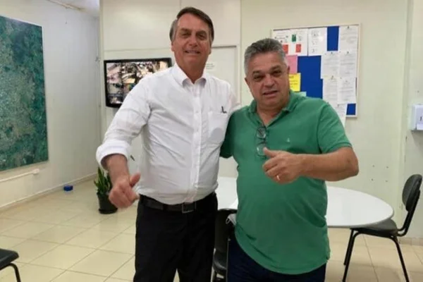 Presidente Jair Bolsonaro e prefeito de Chapecó João Rodrigues