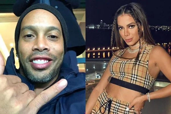 Ronaldinho Gaúcho e Anitta tiram foto juntinhos em festa nos EUA