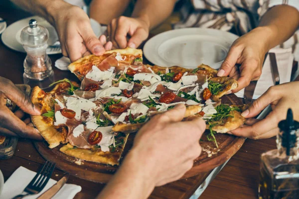 Imagem colorida de pizza