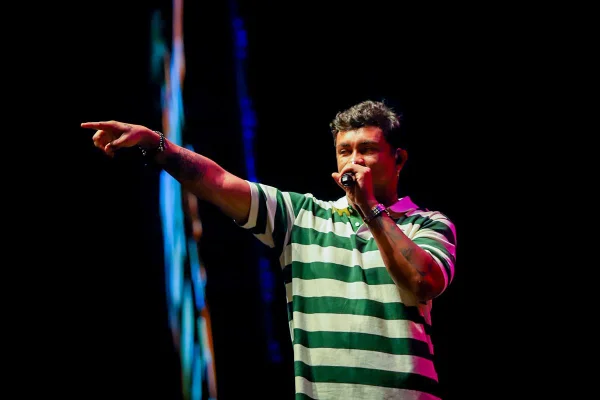 Rapper Xamã no palco do Festival Estilo Brasil - Metrópoles