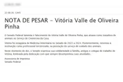 Nota do Senado Federal Nota do Senado Federal