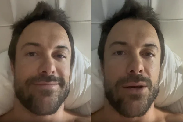 Montagem com prints de um vídeo de Kayky Brito - Metrópoles
