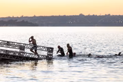 Primeira prova Triathlon Sprint do Metrópoles Endurance no pontão do lago Sul