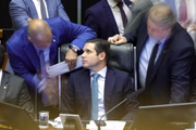 O presidente da Câmara, Hugo Motta
