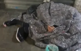 Autista na rua de SP