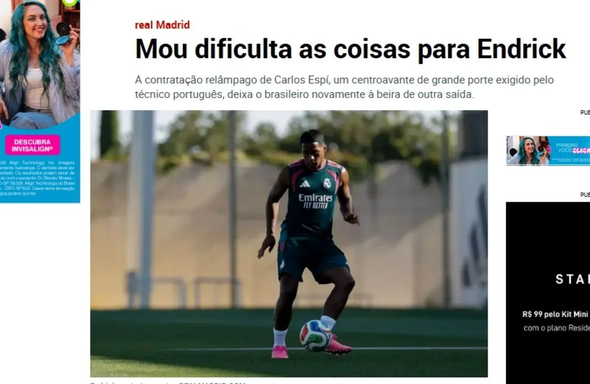 Jornal espanhol define Endrick como “vítima” após nova contratação - imagem 1 Jornal espanhol define Endrick como “vítima” após nova contratação - imagem 1