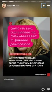 Luana Piovani compartilha deboche após Virginia deixar a Grande Rio - imagem 3 Luana Piovani compartilha deboche após Virginia deixar a Grande Rio - imagem 3