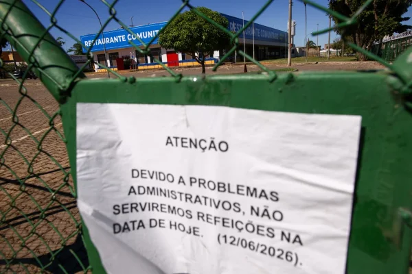 Brasília-DF. 29/06/2026 Restaurante Comunitário de Ceilandia Norte fechado após greve de funcionários.