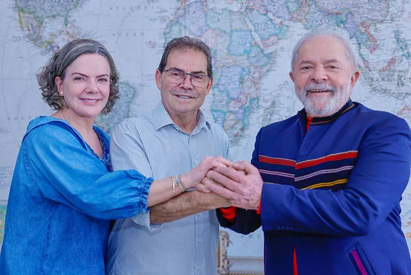 Gleisi Hoffmann, Paulinho da Força e Lula
