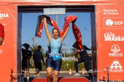 Primeiras colocadas na prova de aquathlon no feminino 