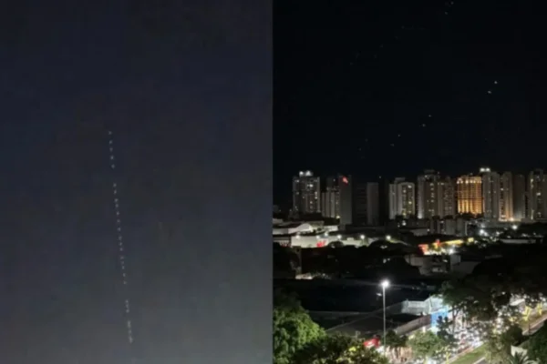 Imagem colorida, Luzes misteriosas em sequência no céu chamam atenção em PR. Confira - Metrópoles